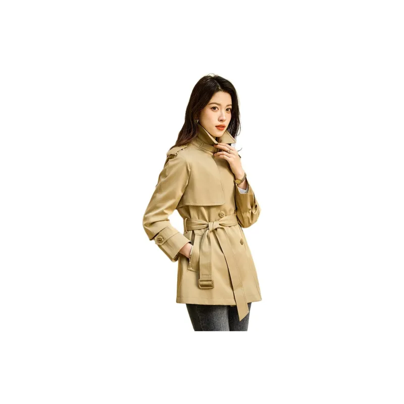Yi Mengyuan Trench Coat Women's Khaki-2
