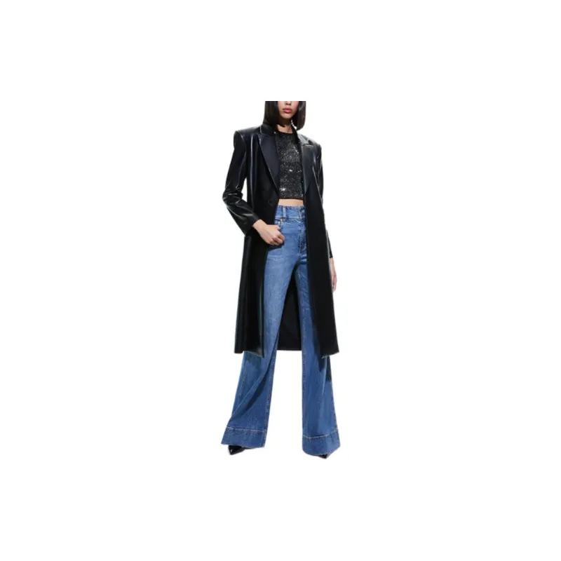 ALICE+OLIVIA Coats Women's Black-1