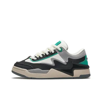 Anta Qijie S Anti Slip Wear Resistant Low Top Skateboard Shoes Men's Black White Gray