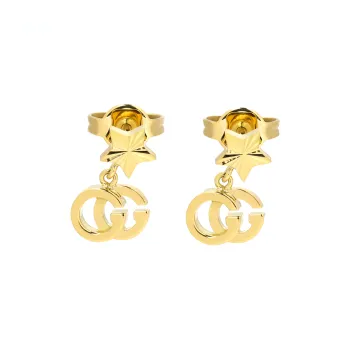 GUCCI 18K Gold Stud Earrings Women's
