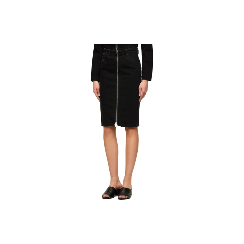DIESEL Denim Short Skirts Women's Black-2