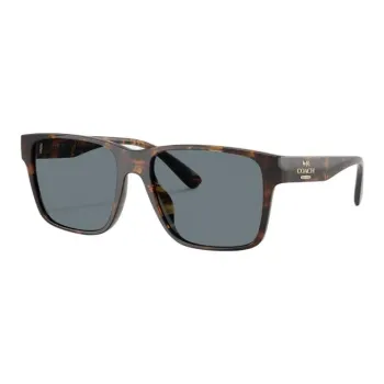 COACH Subject To Official Website Square Sunglasses Unisex Tortoiseshell