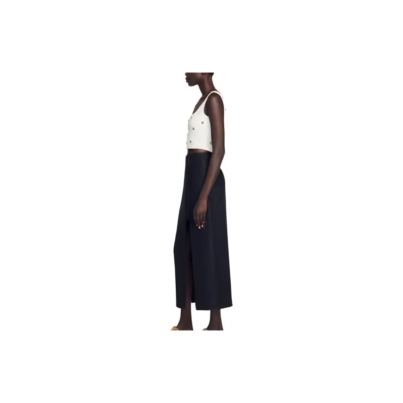 Sandro Casual Long Skirts Women's Black-2