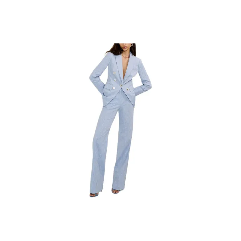 VERONICA BEARD SS24 Suit Trouser Women's Blue-2