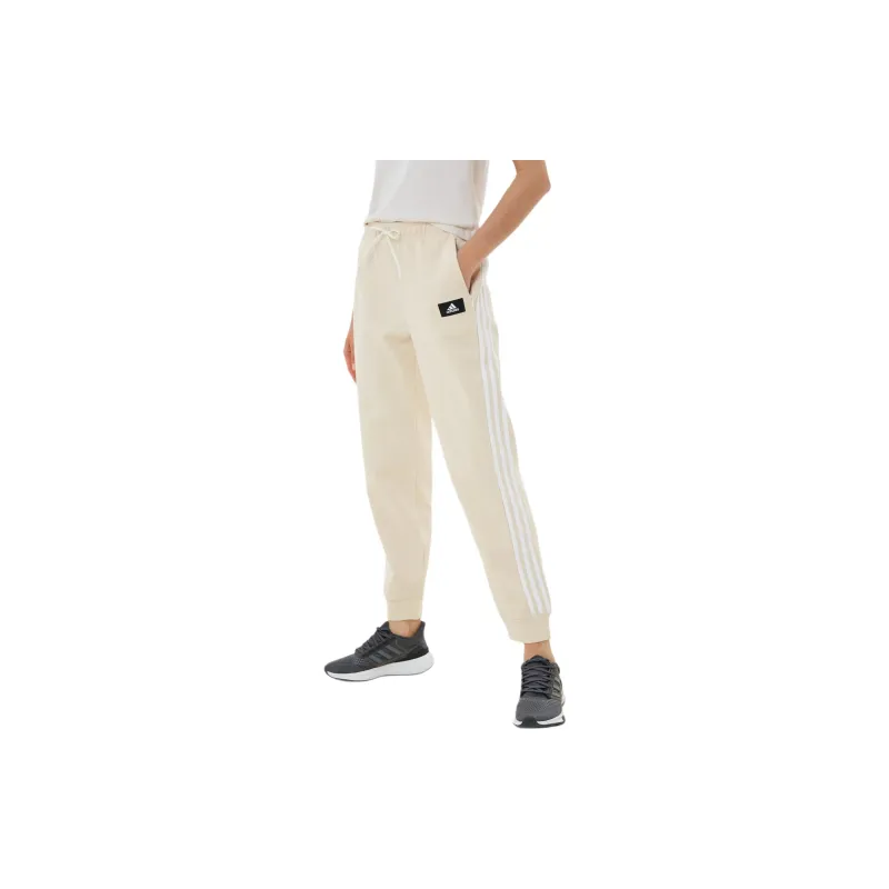 Adidas Knitted Sports Pants Women's Beige-5