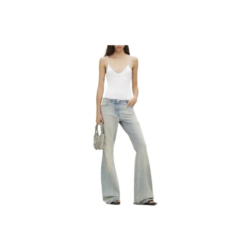 COURREGES Contrast V Neck Tank Top-1