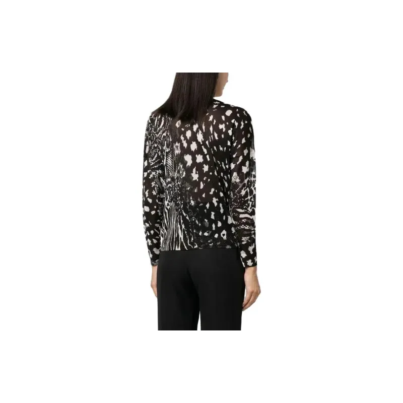 LIU·JO Animal print V neck Jumper-2