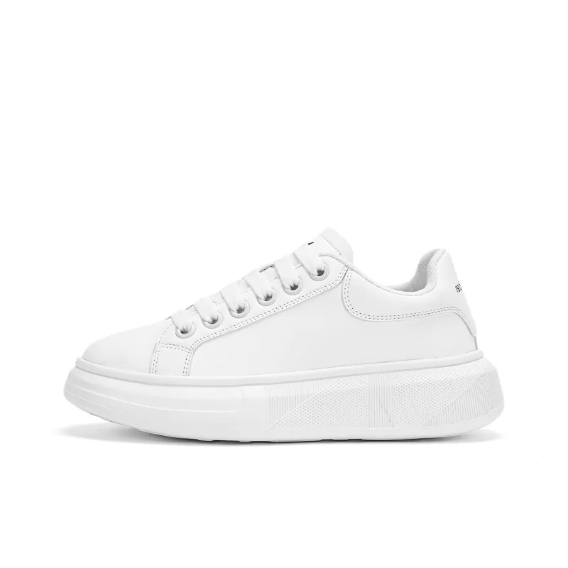 RED DRAGONFLY Small White Shoes Height Increasing Lightweight Low Top Casual Shoes Women's White Black White-8