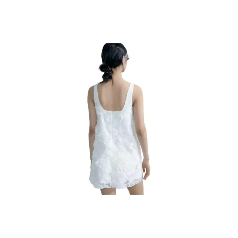 ZARA Slip Dresses Women's White-5