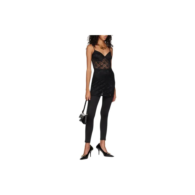 Balenciaga Slip Dresses Regular Women's Black-4