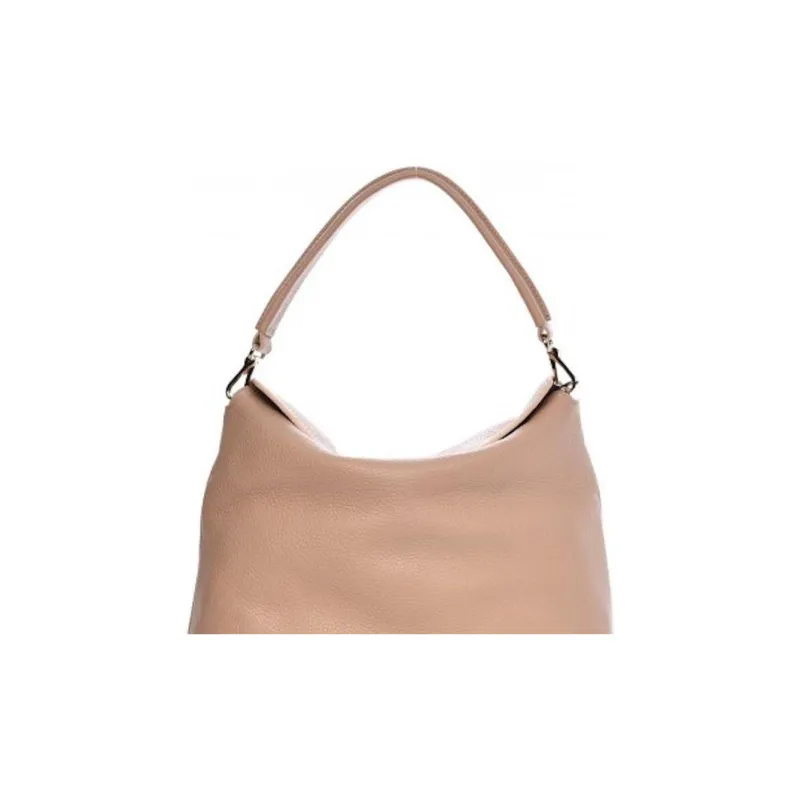 Burberry Leather Hobo Bag Shoulder Bag Handbag Women's Nude-3