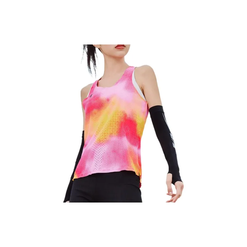 QIAODAN T-Shirt Women's Fluorescent Ghost Pink Print-3