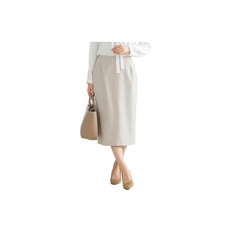 Beams Casual Long Skirts Women's Beige-2