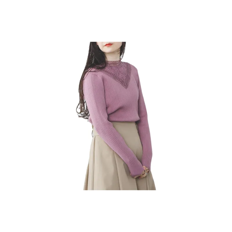 Beams Sweaters Women's Purple-1