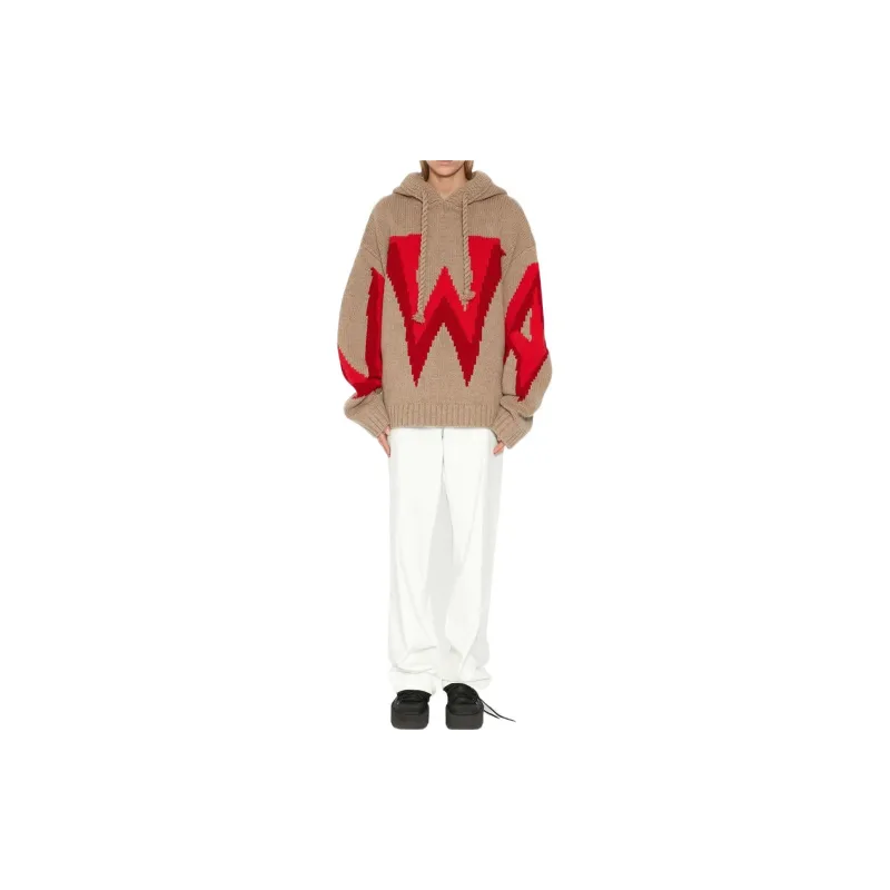 JW Anderson Gothic Logo Intarsia Hoodie-1