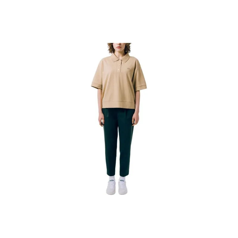 LACOSTE Polo Shirt Women's Beige-2