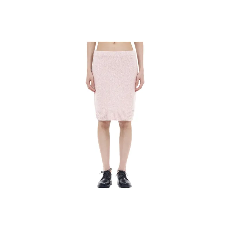 WE11DONE Knit Long Skirts Women's Light Pink-2
