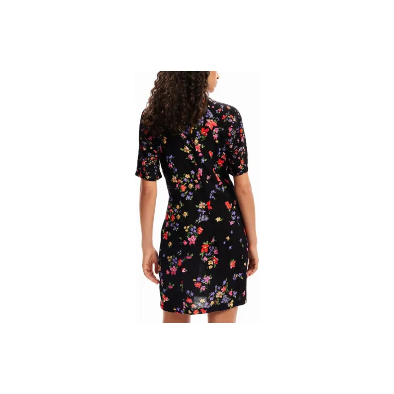 Desigual Short Sleeved Dresses Women's Black-3
