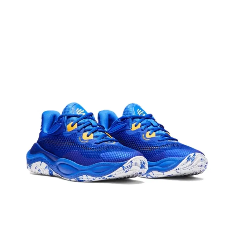 Under Armour Curry Splash 24 Anti Slip Wear Resistant Low Top Basketball Shoes Unisex Blue-2