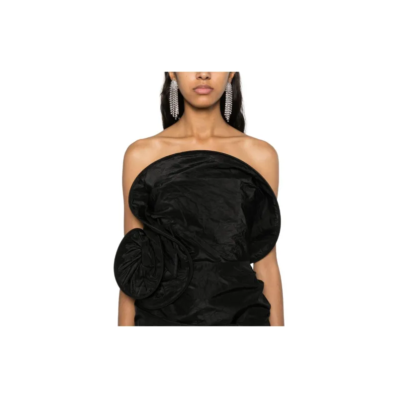 Magda Butrym Floral appliqué Ruched Maxi Dress-3