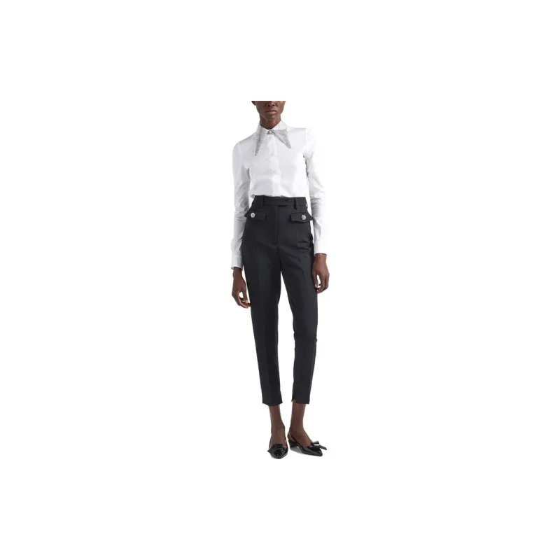 PRADA Rhinestone embellished Cotton Shirt-1