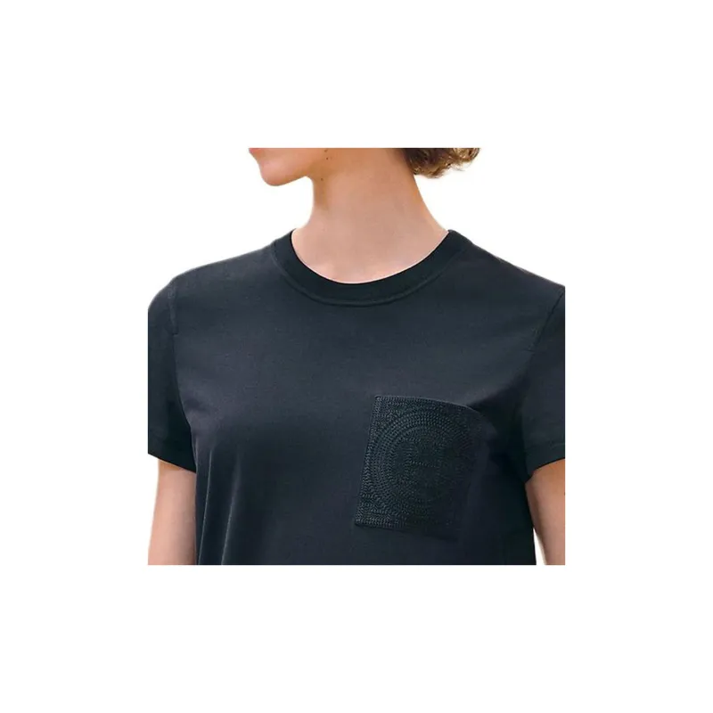 HERMES Regular T Shirt Women's Black Blue-3