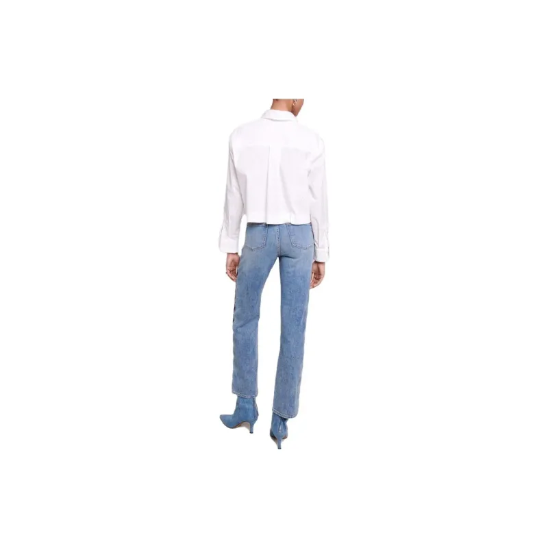 Maje Rhinestone-embellished Cropped Shirt-1