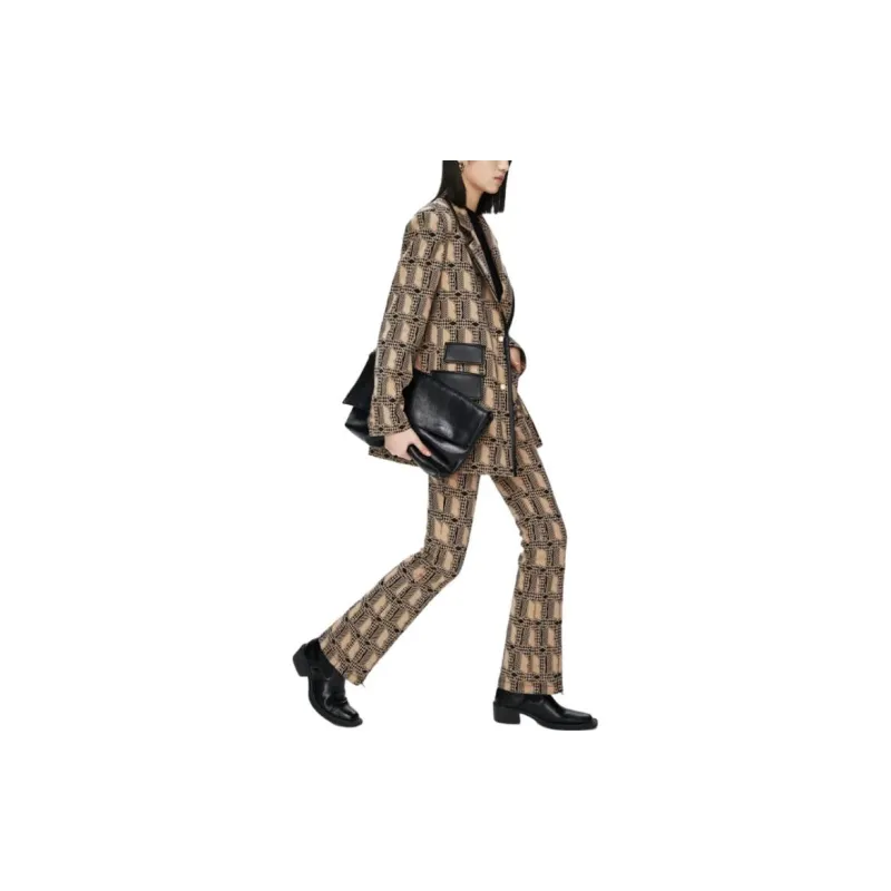 XII BASKET Business Suit Women's Light Camel-3