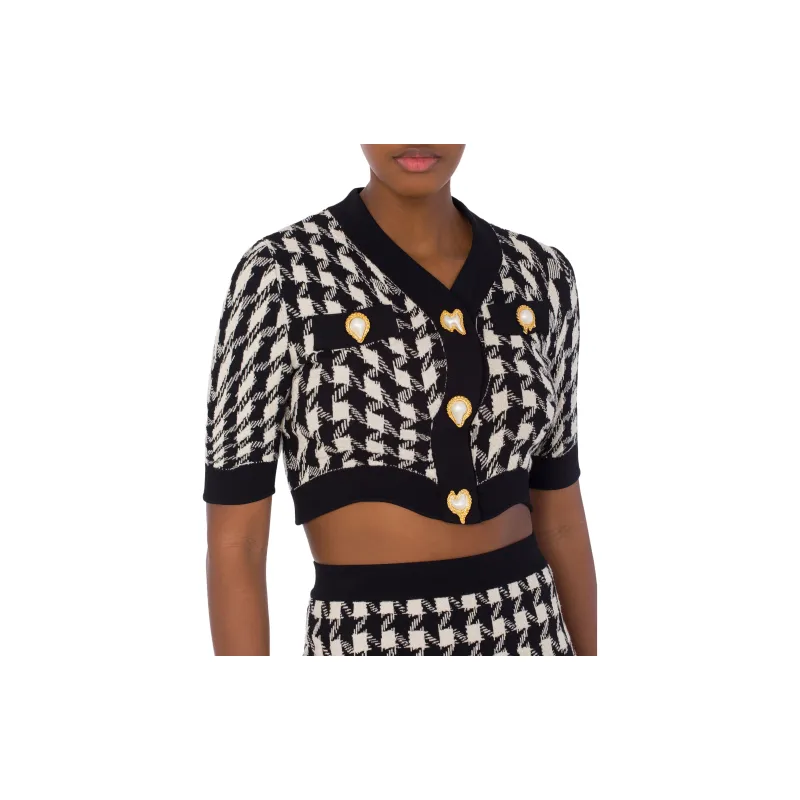 MOSCHINO Cropped Coats Women's Black-4