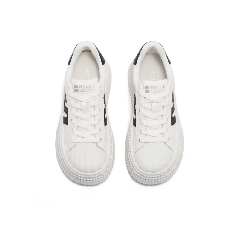BELLE Anti Slip And Wear Resistant Lightweight Height Increasing Low Top Skateboard Shoes Women's-12