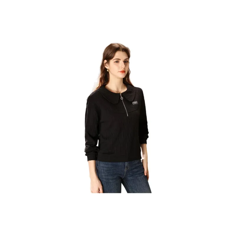 FENHONGMALI Sweatshirt Women's Black-3