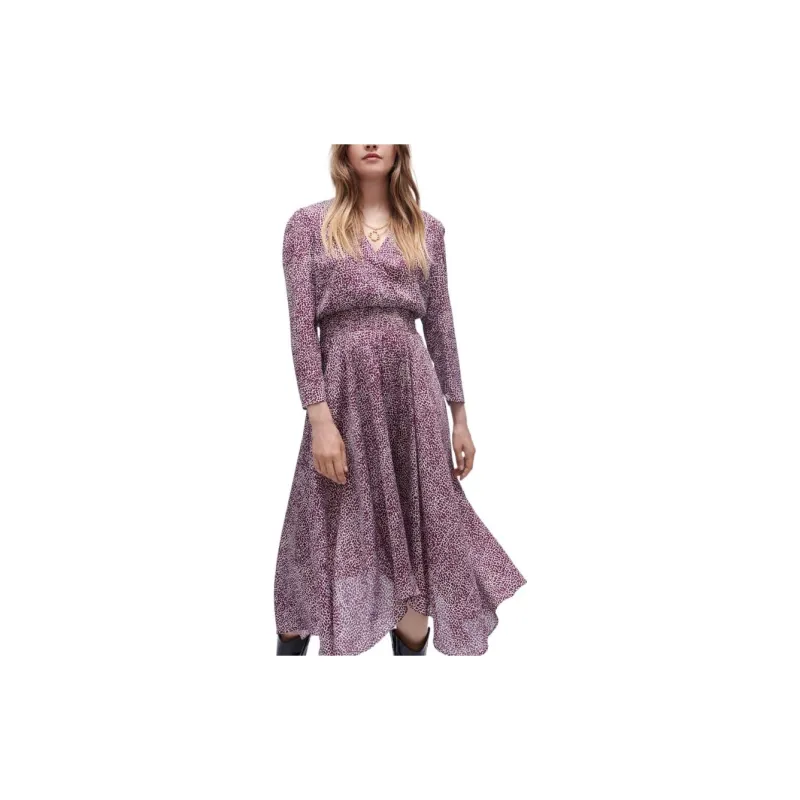 Maje Long Sleeved Dresses Women's Purple-1