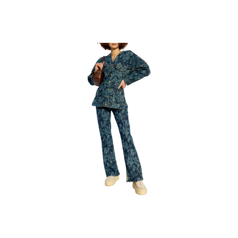 GANNI Lazer Denim Blazer-1