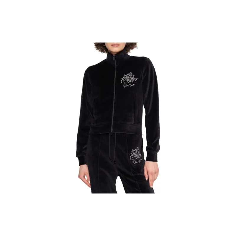 KENZO Tiger Motif Zip Up Sweatshirt-1