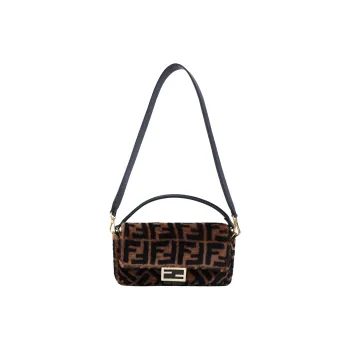 FENDI Ff Logo Monogram Baguette Bag