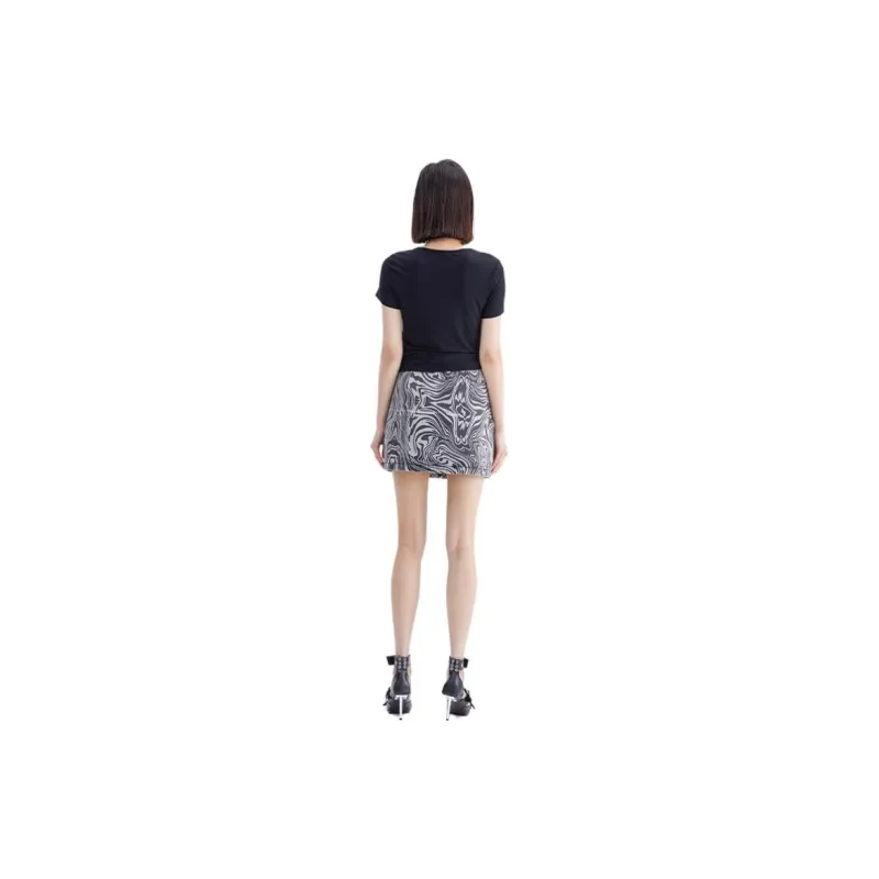 LOFT SHINE Denim Short Skirts Women's Multicolor-2
