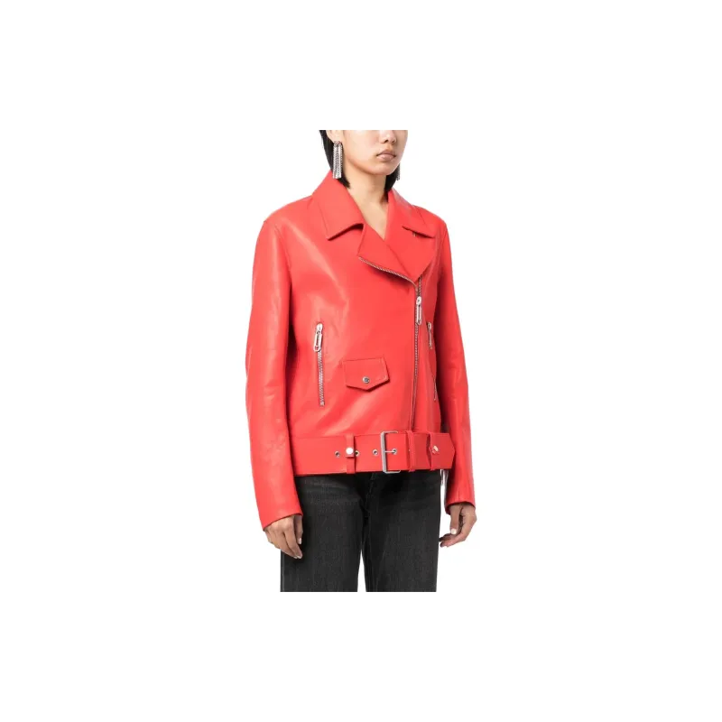 OFF WHITE Leather Biker Jacket-1