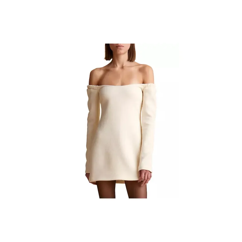 KHAITE Octavia Dress 'Bone'-5