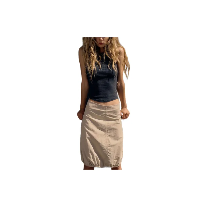 ZARA Casual Long Skirt Women's Nude Medium-2