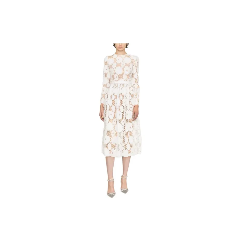 Self portrait Cotton Lace Midi Dress-1