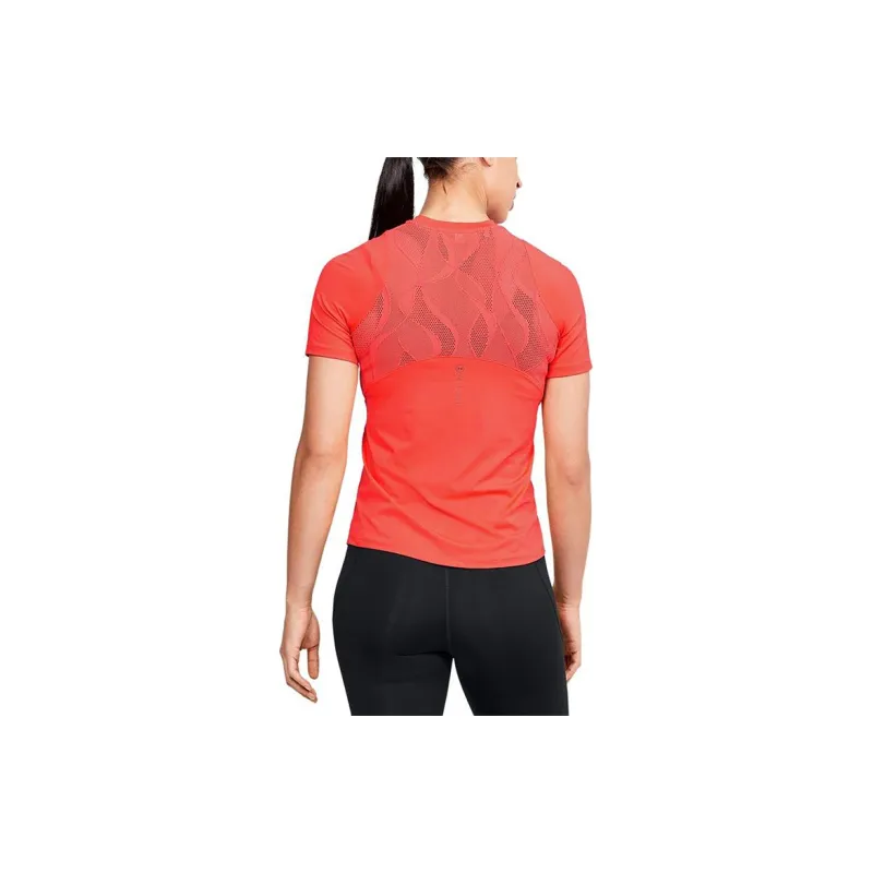 Under Armour RUSH Raglan Sleeve T Shirt Women's Beta Red-3