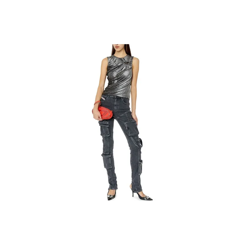 DIESEL SS23 Tank Tops Women's Black-3