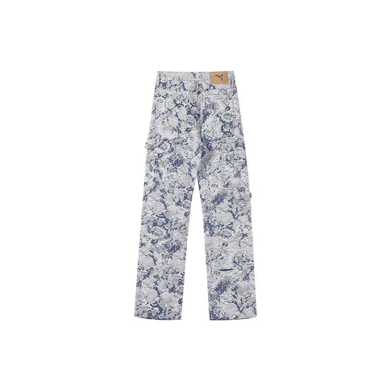 PAINT STAIN Jeans Unisex Jacquard Blue-11