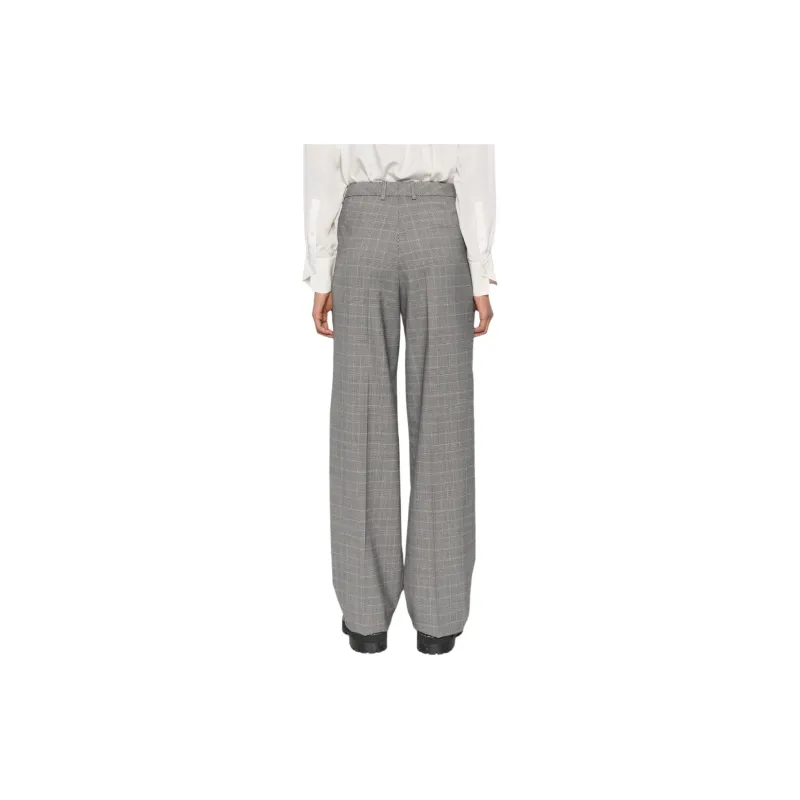 HUGO BOSS Prince Of Wales Tapered Leg Trousers-1