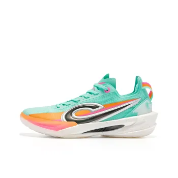QIAODAN Fang Ci RISE 2.0 Basketball Shoes Men Low Top Mars Green/Digital Pink