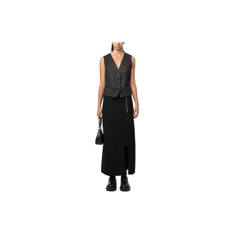 PAROSH Casual Long Skirt Women's Black-1