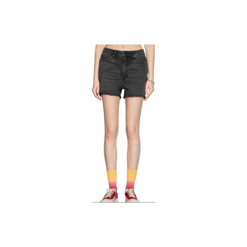Lee Denim Shorts Women's Black Gray Color-3
