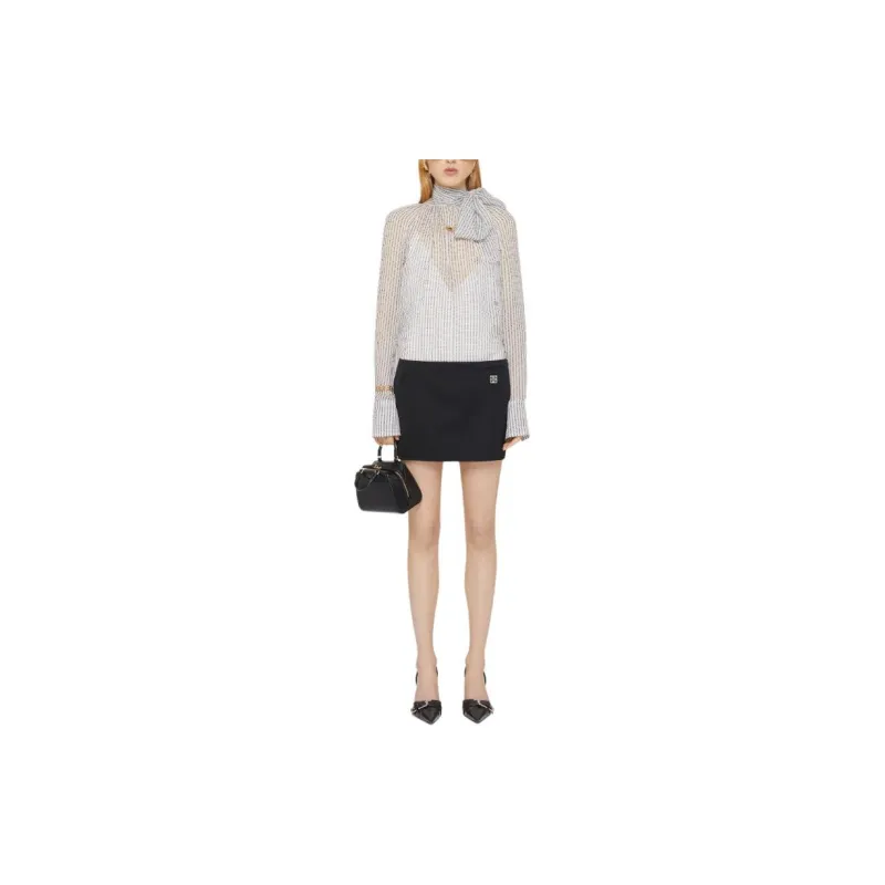 Givenchy Polka Dots Printed High Neck Blouse-1