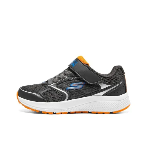Skechers Slip-Resistant Cushioning Low-Top Kids' Running Shoes Black Orange Teenagers