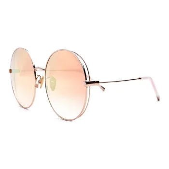 LASH Metal Acetate Oval Sunglasses Unisex Pink